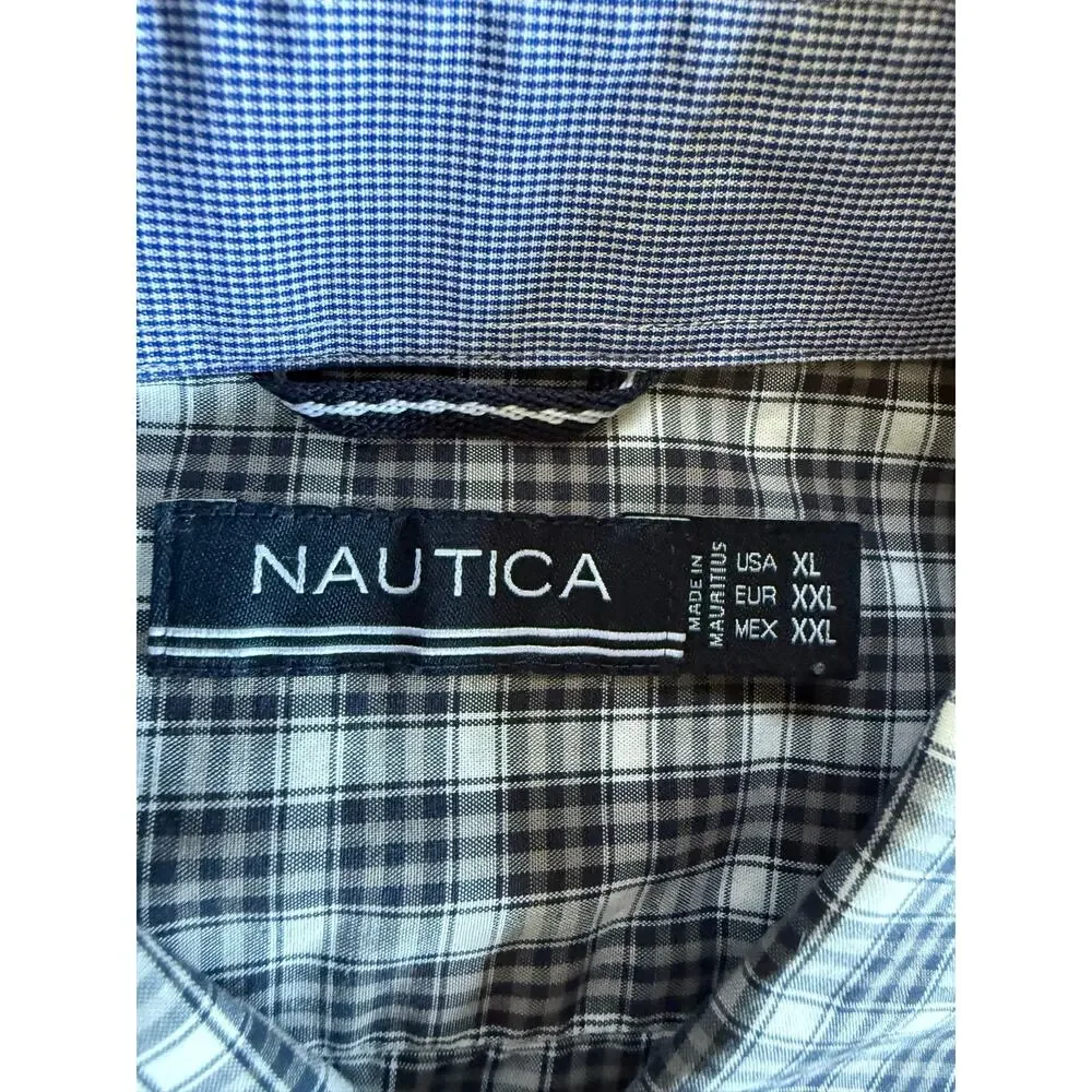 Nautica Plaid Dress Shirt XL - Picture 4 of 6